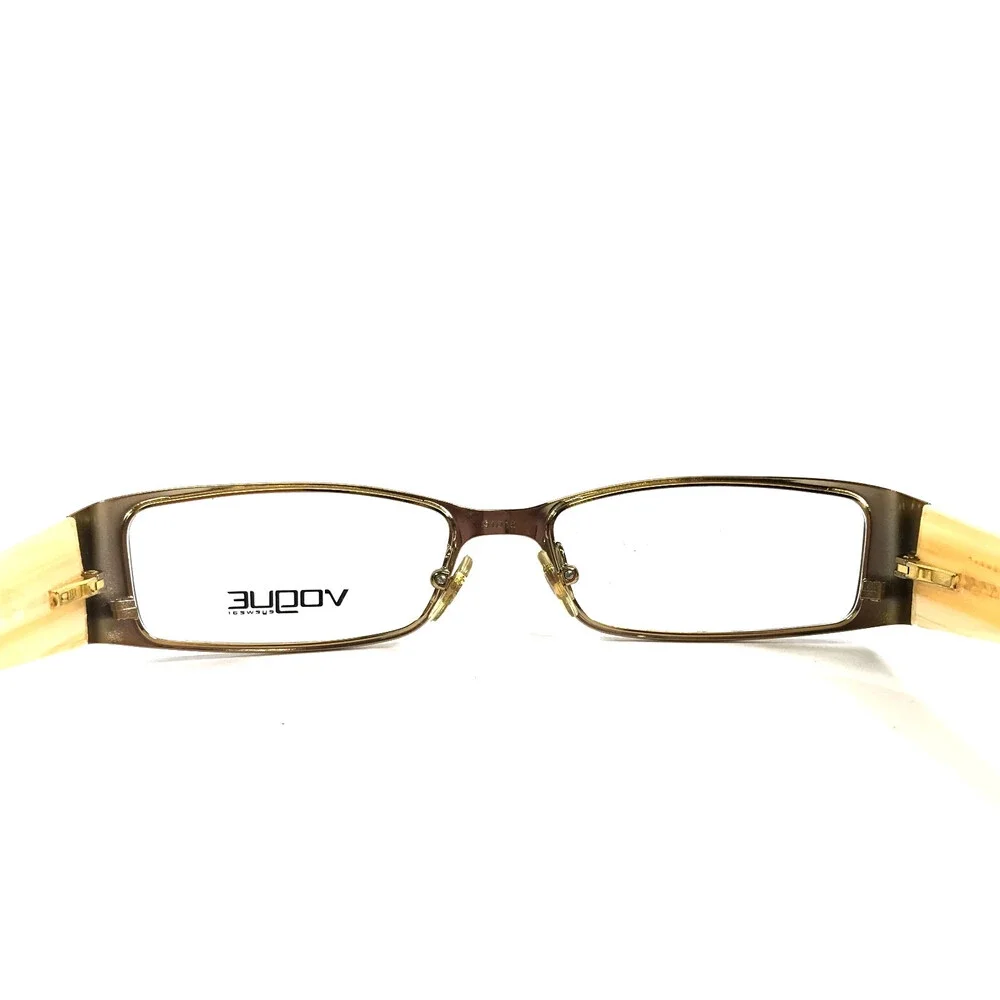 Vogue Eyeglasses Frames VO3660-B 847 Yellow Gold Rectangle Crystals 51-16-130